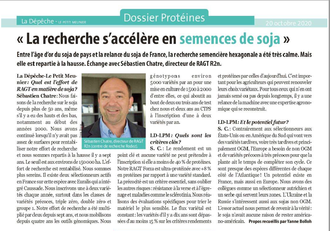 Read more about the article « La recherche s’accélère en semences de soja »